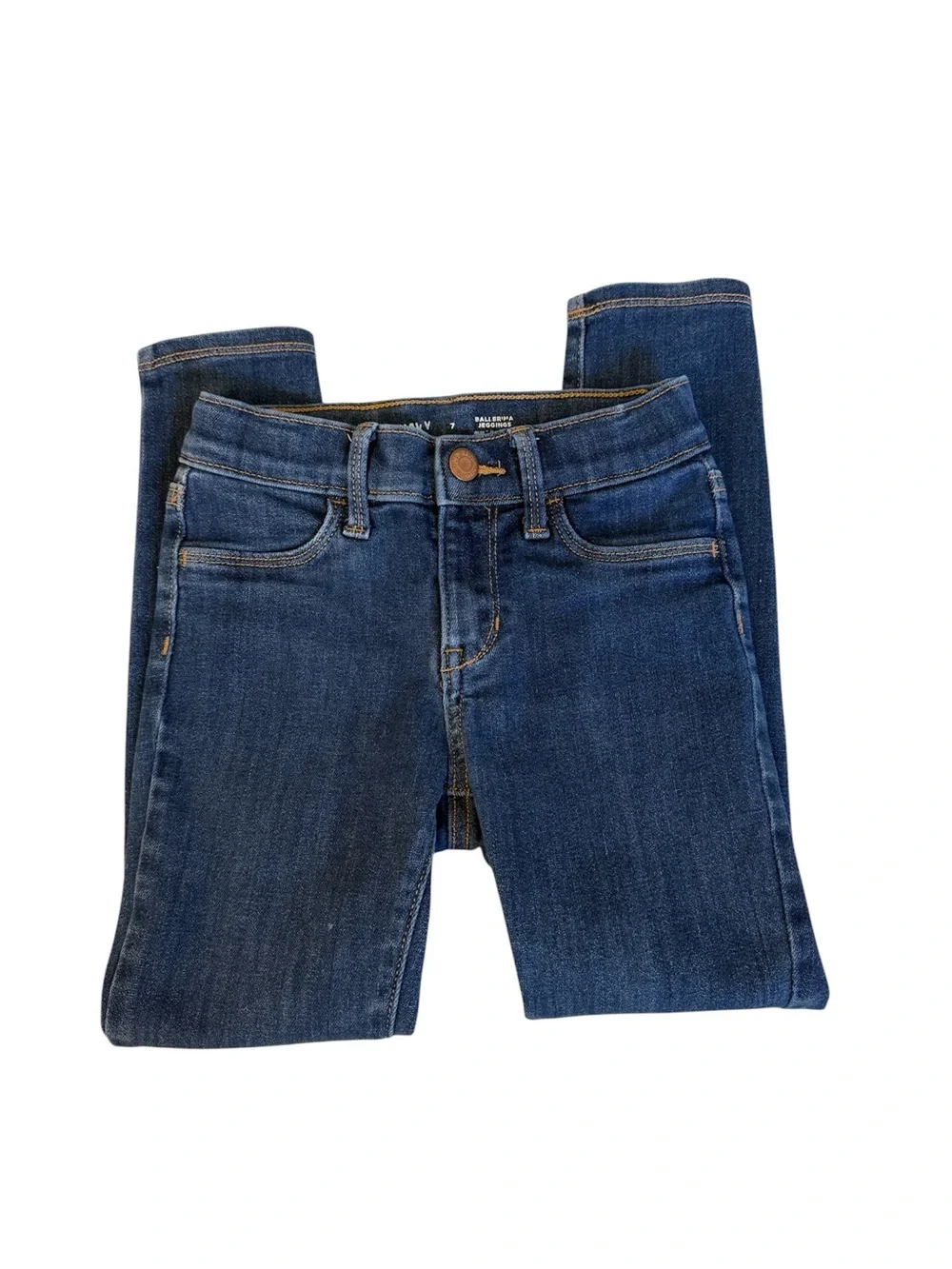 Old Navy Girls Dark Blue Denim Stretch Jeans, Size 7